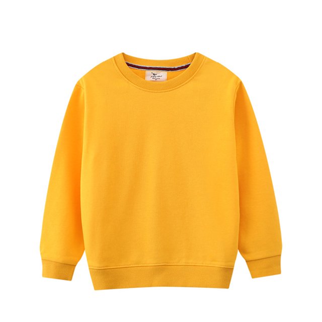 QUDDERR Chandails en Molleton pour Enfants Garçons Filles Couleurs Unies Col Rond Chandail Unisexe Manches Longues Printemps Automne Taille 2-7T