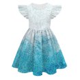 thumbnail image 1 of WEAIXIMIUNG Robe de Graduation Filles Été Couleur Impression Numérique 3D Mignonne Personnalité Mode Robe Manches Volantes 9-10 Ans, 1 of 2