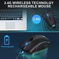 thumbnail image 2 of APPIE M06 Wireless Gaming Mouse, Rechargeable Computer Mouse Mice with Rainbow Backlit Lights, 3 DPI Levels, 6 Silent Buttons, USB 2.4GHz Optical Mice for PC Gamer Laptop Desktop Chromebook Mac, 2 of 9
