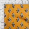 thumbnail image 1 of oneOone Polyester Lycra Fabric Leaves & Floral Block Print Sewing Fabric BTY 56 Inch Wide, 1 of 5
