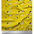 thumbnail image 1 of Soimoi Blue Poly Georgette Fabric Artistic Flower & Geometric Printed Fabric 1 Yard 52 Inch Wide, 1 of 5