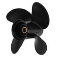 thumbnail image 2 of FAGINEY Outboard Propeller High Thrust 4 Blades 13 Tooth Aluminum Alloy Fit For 35-60HP Engine Propeller Replacement, 2 of 8