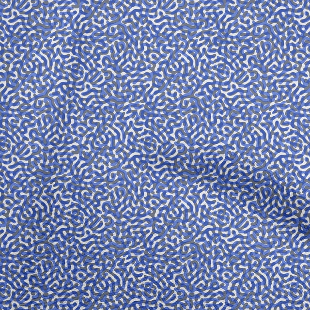 oneOone Viscose Jersey Medium Blue Fabric Abstracts Sewing Craft Projects Fabric Prints By Yard 60 Inch Wide