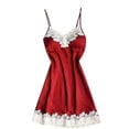 thumbnail image 2 of LSLJS Nuisette en Satin pour Femmes Dames Tenue de Nuit Nuisette Lingerie Aguichant avec Coussinets de Poitrine, Robe de Pyjama pour Femmes, 2 of 4