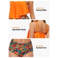 thumbnail image 2 of Maillot de Bain Deux Pièces pour Femme, Bikini à Volants Imprimé, Ensemble de Bain, Tenue de Plage, 2 of 8
