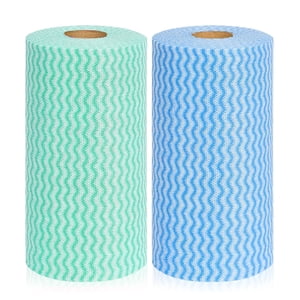 2 Rolls of 100 Sheets,Reusable Cleaning Wipe, Household &Kitchen Towels,Disposable Cleaning Cloth, Dish Cloth Dish Towels Dish Rags Reusable Kitchen Paper Towels, Wash Towels