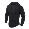 thumbnail image 1 of FAIWAD Men's Long Sleeve Drawstring Sweatshirts Drop Shoulder Zip Hooded Sweatshirts Trendy Spring Tops, 1 of 5
