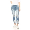 thumbnail image 1 of Cover Girl Taille Haute Mignonne Déchiré Patché Réparation Bleu Skinny Juniors, Déchiré à Part 9, 1 of 10