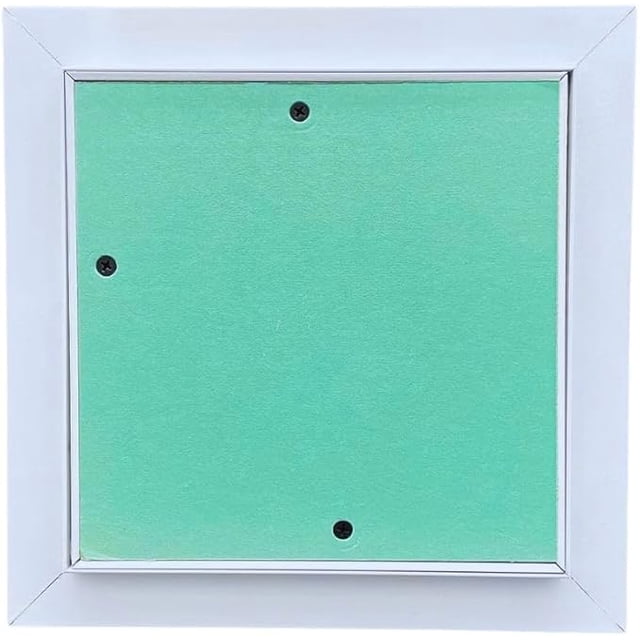 Byson Porte d'Accès 6 Pouces x 6 Pouces Panneau d'Accès en Aluminium Panneau de Plâtre - Idéal pour Murs et Plafonds - Porte à Charnière Détachable avec Verrou à Pousser avec Cadre en Aluminium Enduit de Poudre Blanc