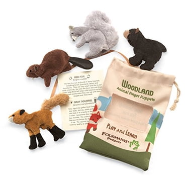 Folkmanis Ensemble de Marionnettes à Doigt d'Animaux de la Forêt