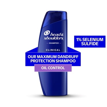Head & Shoulders Dandruff Shampoo, Clinical Strength Oil Control, 1% Selenium Sulfide, Oily Scalp, Flake Protection, Stubborn Dandruff Control, Jasmine Scent, 400 mL