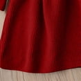 thumbnail image 3 of ShomPort Jupe Plissée pour Filles, Volants, Tricot Torsadé, Manches Lanterne, Col Montant, Jupe Midi Côtelée, Ligne A, Évasée, Jolies Robes, 3 of 6