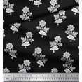 thumbnail image 3 of Soimoi Polyester Crepe Fabric Leaves & Floral Block Print Fabric by The Yard 52 Inch Wide, 3 of 3