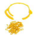 thumbnail image 2 of Chicken Foot Rings, Retractable Six Card Slots 10pcs/set Poultry Leg Bands Safe And Non-  For Poultry For Outdoors For Daily For Home Yellow, 2 of 8