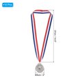 thumbnail image 2 of Unique Bargains 2' Silver Winner Award Medals Olympic Style Medals 2nd Prizes with Ribbon 10 Pack, 2 of 7