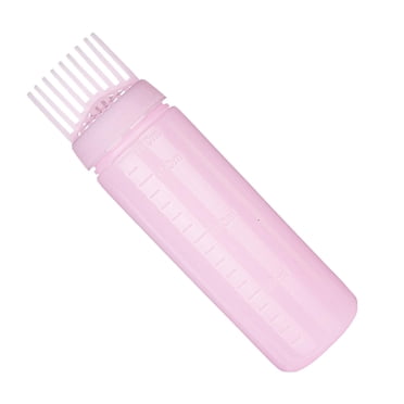 Comb Applicator Bottle Empty Hair Coloring Dyeing Pink