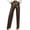 Brown, variant on LLYwey Deals Clearance Womens Comfy Pants Ladies New Solid Color Versatile High Waisted Straight Leg Leather Pants with Casual Pockets Retro Leg Pants New Full Length Pants Regular Fitted Brown L