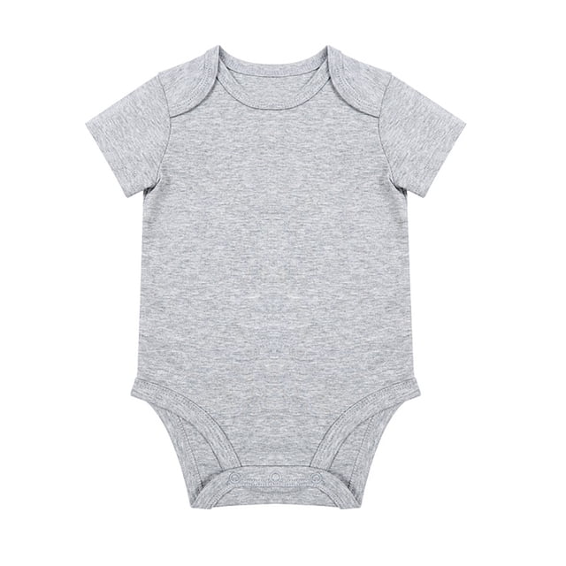 MIASHUI Cache-Couche à Manches Courtes Uni pour Bébé Unisexe Garçon Fille, Gris Pâle, 3-6 Mois