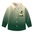thumbnail image 4 of RXMEKW Chemise à Manches Longues Imprimée de la Saint-Patrick pour Garçons avec Col Rabattu, 95 % Coton 5 % Élasthanne, Vert, 4 of 7
