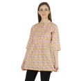 thumbnail image 4 of Moomaya Tunique en Coton Imprimé pour Femmes, Col Mandarin, Tenue Ethnique, Kurti à Épingles, 4 of 7