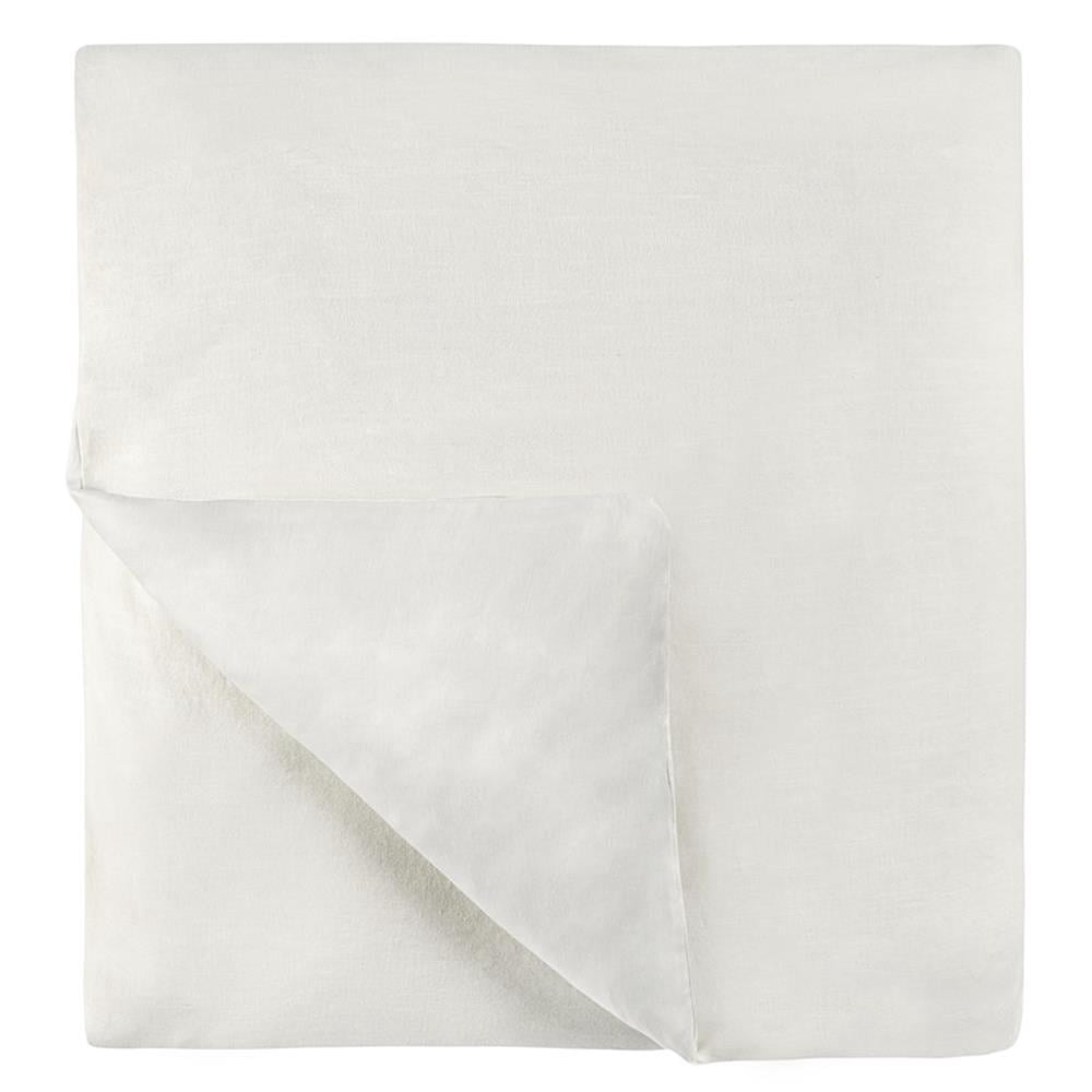 Pemberly Row Transitional Cotton Linen Blend Ivory Queen Duvet
