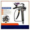 thumbnail image 2 of Black High Pressure Airless Paint Spray Gun With 517 Spray Nozzle Guard For Pump Sprayer Airless Spraying Machine ,Efficient & Easy to use, 2 of 7