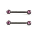 thumbnail image 2 of Paire de Barre de Mamelon à Pousser avec Zircon Cubique 14g, 2 of 9