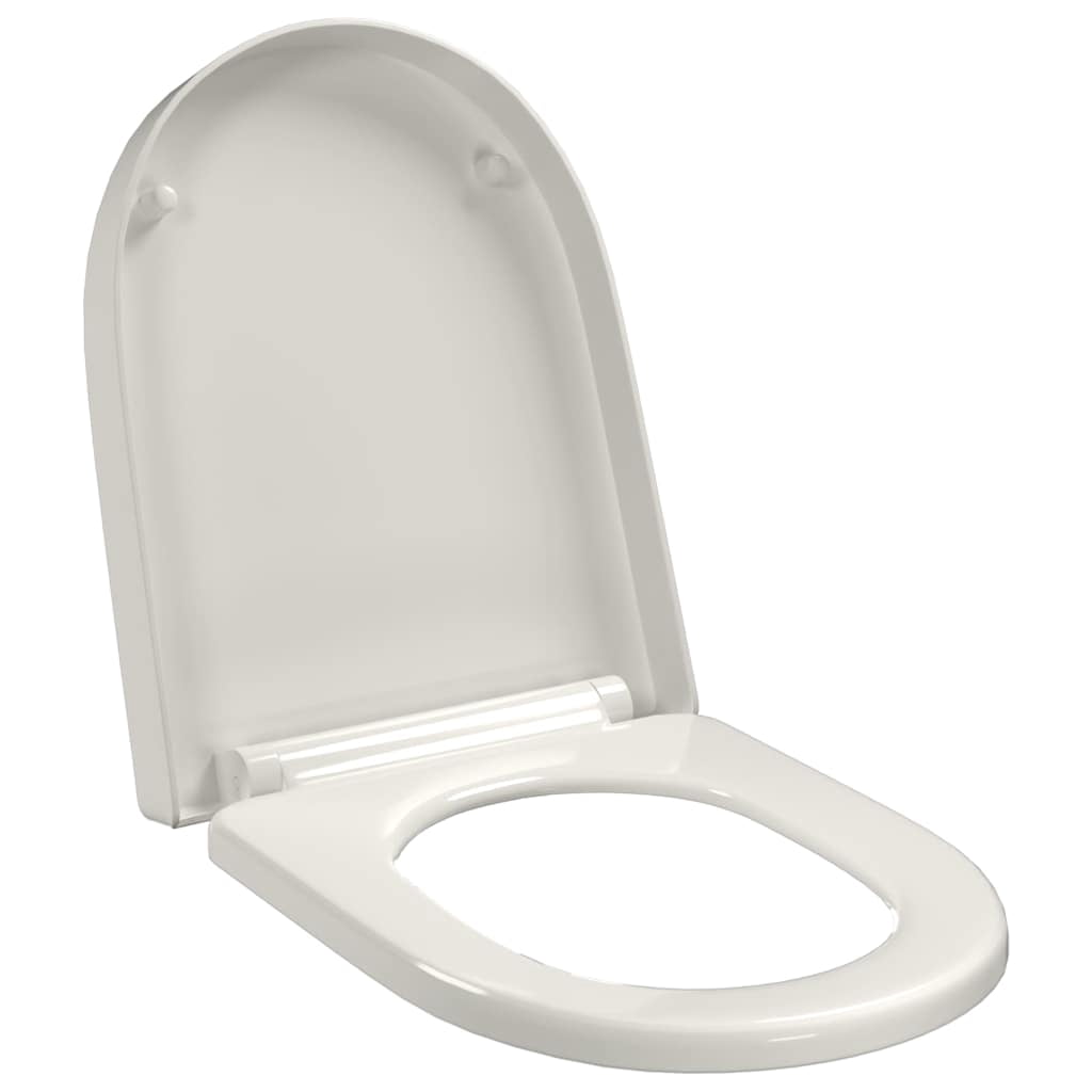 vidaXL Siège de Toilette à Fermeture Douce avec Design à Dégagement Rapide Blanc Carré
