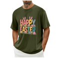 thumbnail image 5 of Plebaso T-Shirts de Pâques pour Hommes à Manches Courtes, Col Rond, T-Shirt Graphique, Hauts Imprimés, T-Shirts Décontractés d'Été pour Hommes, 5 of 5