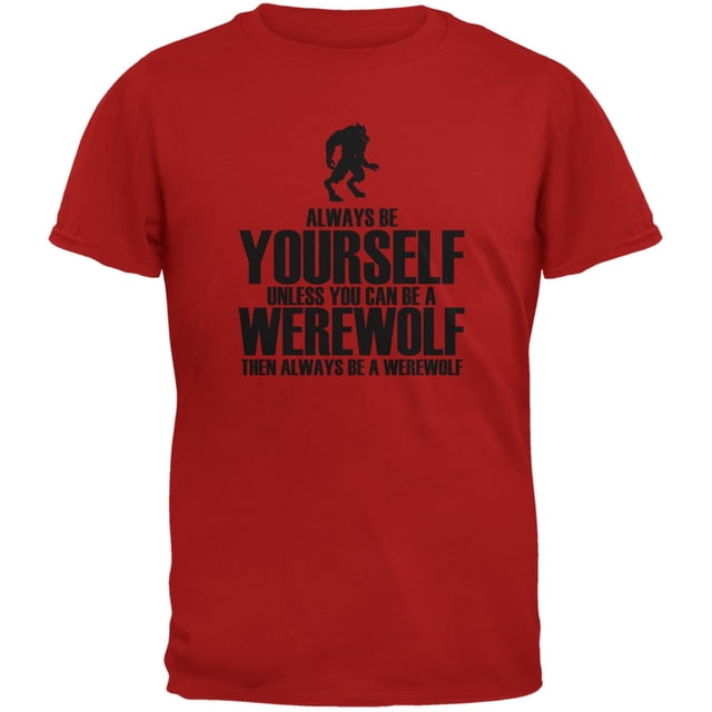 Halloween Always Be Yourself Werewolf Red Youth T-Shirt