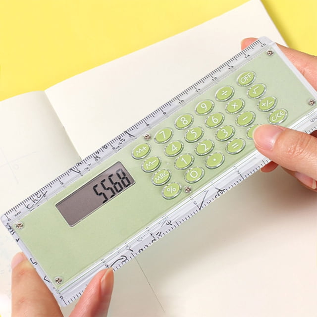Fridja Home Decor Clearance 6 Inch Calculator Ruler with Basic Math Operations Measuring Tools Standard Ruler for School office Home Use