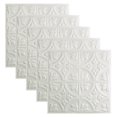 thumbnail image 1 of Great Lakes Tin Jamestown Gloss White 2ft x 2ft Lay In Ceiling Tiles (5 Pack), 1 of 6