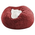 thumbnail image 1 of Boovnll Bean Bag Chair Cover (No Filler), 53x53x25" Washable Super Soft Polyester Bean Bag Cover for Adults and Kids Bean Bag, Extra Large Stuffed Animal Storage Bean Bag Chair, 1 of 2