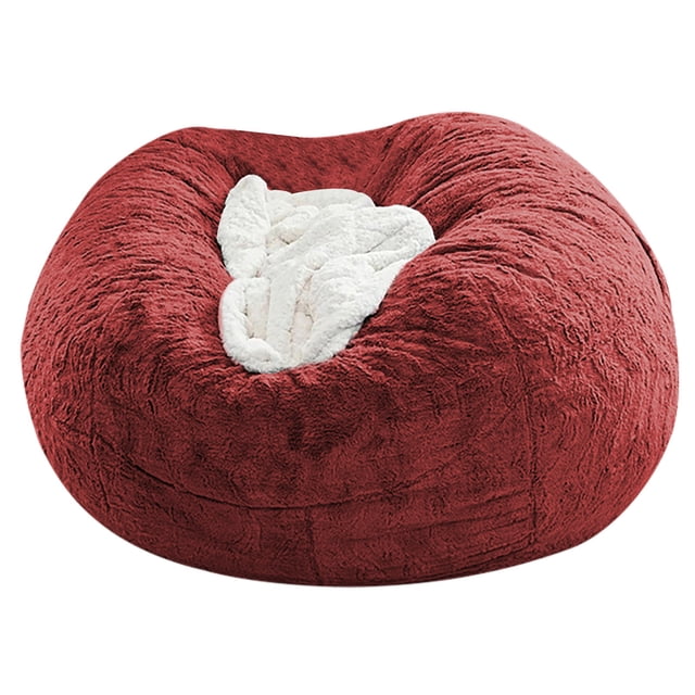 Boovnll Bean Bag Chair Cover (No Filler), 53x53x25" Washable Super Soft Polyester Bean Bag Cover for Adults and Kids Bean Bag, Extra Large Stuffed Animal Storage Bean Bag Chair