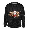 thumbnail image 3 of WILLBEST Mignons Chandails à Fermeture Éclair pour Hommes Automne et Hiver Décontractés Tendance Chandail à Capuchon à Col Rond Imprimé de Noël, 3 of 3
