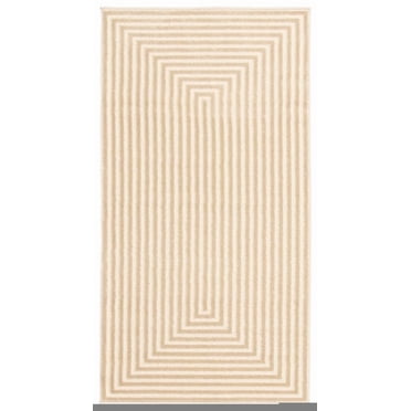 ECARPET Modern Area Rug for Dining Room, Living Room, Bedroom or Den Trona Ivory