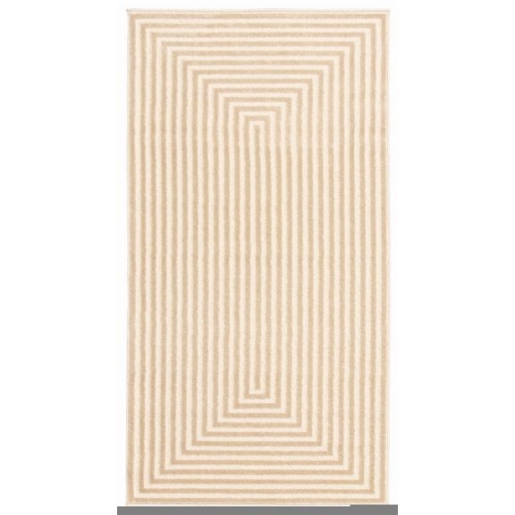 ECARPET Modern Area Rug for Dining Room, Living Room, Bedroom or Den Trona Ivory
