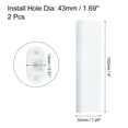 thumbnail image 2 of Uxcell 2 Pack Cord Weight Spare, POM Square Blinds Handle Tensioner, White, 2 of 5