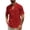 Red, variant on zfhfof Men's Cotton Linen Henley Shirts Casual Button V-Neck Short Sleeve Shirt Summer Beach Hippie T-Shirt