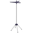 thumbnail image 2 of SONGMICS Clothes Drying Rack, 59-Inch Folding Laundry Drying Rack with 3 Rotatable Arms for Hangers, 4 Legs, Stainless Steel, for 27 Pieces of Clothes, Blue and Silver, 2 of 7