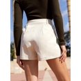 thumbnail image 2 of ORUYROP Women's Asymmetrical Solid Overlap Bodycon Workwear Skirt, 2 of 7