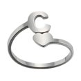 thumbnail image 1 of Fashion 26 English Letter Opening Rings Stainless Steel Girls Love Retro Jewelry, 1 of 9