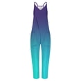 thumbnail image 3 of UPPADA Jumpsuits for Women Solid Gradient Color Overalls Sleeveless Straps Rompers Wide Leg Jumpers Trendy Bodysuit Pockets Jumpsuits for Women Dressy, 3 of 3