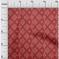 thumbnail image 1 of oneOone Tissu Polyester Lycra Rouge Géométrique Bandhani Matériel de Robe Tissu Imprimé Tissu au Mètre 56 Pouces de Large, 1 of 4