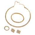 thumbnail image 1 of Boucles d'Oreilles en Strass pour Femmes, Collier Goutte d'Eau, Ensemble d'Accessoires, 1 of 9