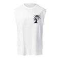 thumbnail image 1 of Summer Fashion Men's Vest Coconut Tree Small Pattern Shoulder Design Minimalist Style Casual Sleeveless Top, 1 of 6