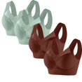 thumbnail image 1 of Timegard 4pc Bras for Women Wireless Comfy Breathable Full Coverage High Support Back Smoothing Everyday Bra, 1 of 4