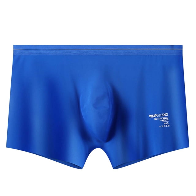 XZNGL Boxer Briefs for Men Mens Solid Color Ice Silk Seamless One Piece Boxer Briefs