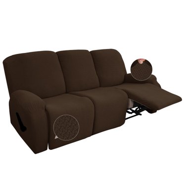 CHOK 2024 Stretch Sofa Slipcover for 3 Seater Recliner Slipcover  Jacquard Sofa Cover Thicken Non-slip Electric Reclining Sofa Cat Scratch Dog Bite Furniture Protector -Dark gray-Sofa (8