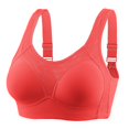 thumbnail image 3 of Womens Sport Bras Pullover Bra Feature V-Neck Demi & Balconette Bra Style W-1028 Red L, 3 of 3